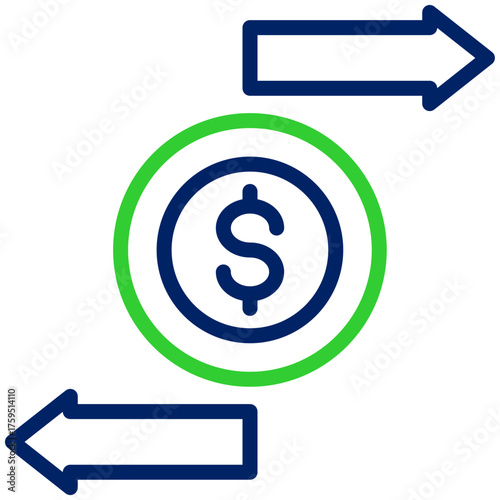 Transaction icon isolated on white background. vector illustration icon for business, accounting financial and other business