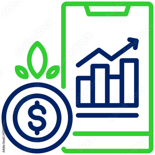 Profit icon isolated on white background. vector illustration icon for business, accounting financial and other business