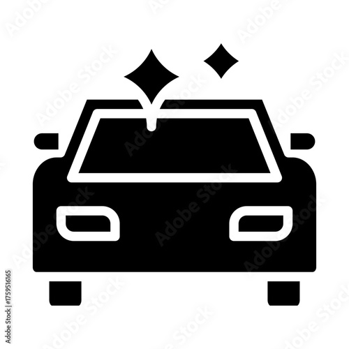 Clean Car Glyph Icon
