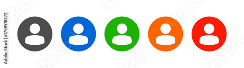 User account circle vector set