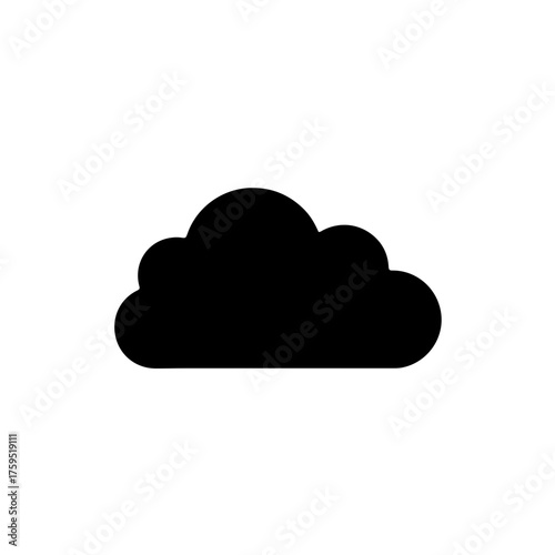 cloud computing icon, svg, vector, illustration, silhouette 