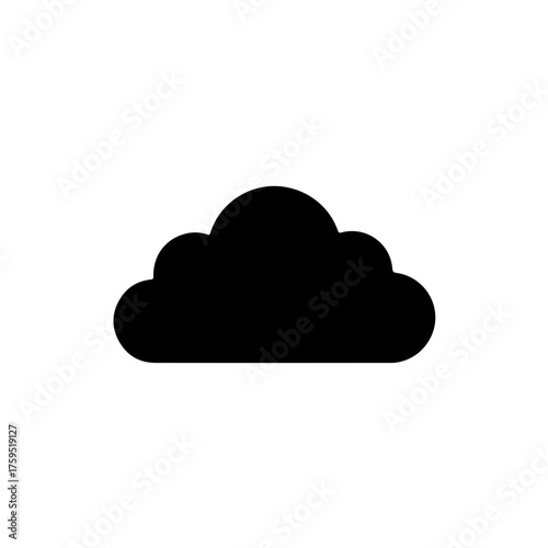 cloud computing icon, svg, vector, illustration, silhouette 