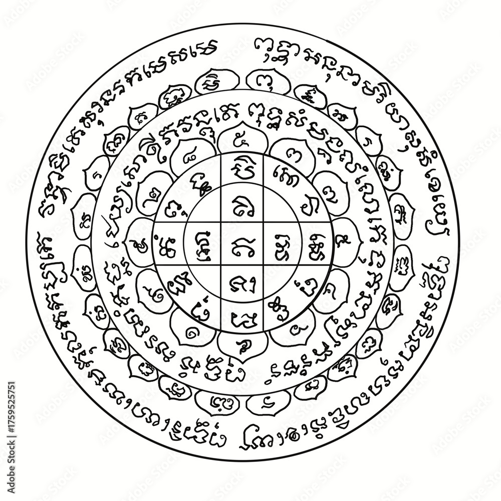 Naklejka premium Thai tatto