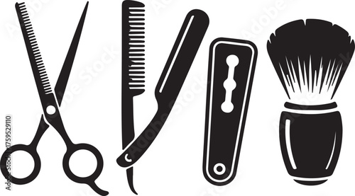 Barber Tools Icons Set