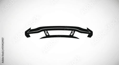Car spoiler silhouette