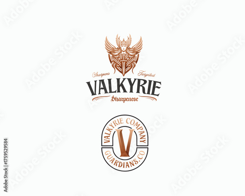 goddess Valkyrie logo template for sport team