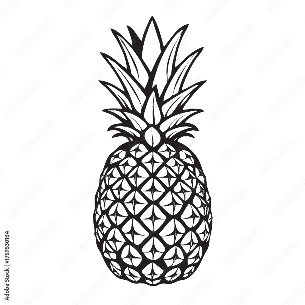Obraz premium pineapple vector illustration