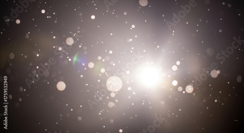 Wallpaper Mural A bright light source illuminates a field of shimmering, out-of-focus particles and bokeh effects. Torontodigital.ca