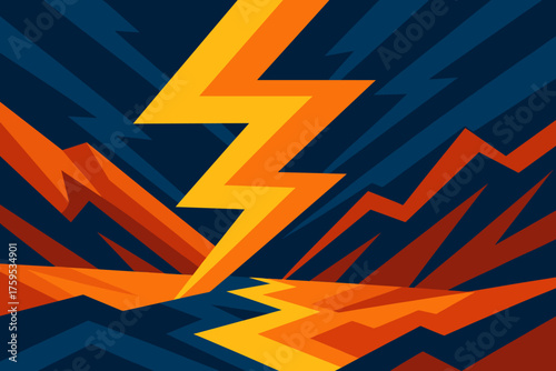 Patterns illustration bold geometric across contrasts sharp angular vector stretching zigzag