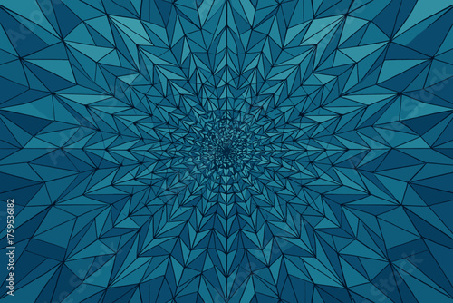 Abstract triangular facets mandala symmetry radial illustration vector repeating fractal composed