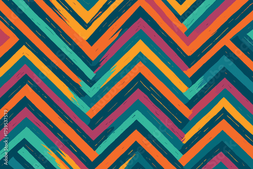 Creating chevron pattern thickness flow overlapping angular vector textured dynamic illustration outward
