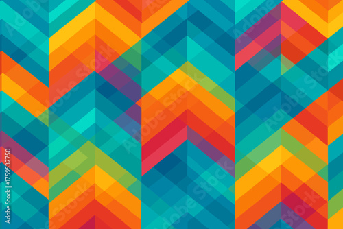 Multiple forming illustration patterns vector bands chevron pattern crossing abstract transparent vibrant