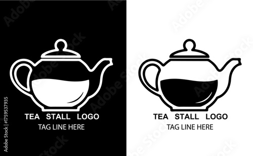 Vibrant and modern tea stall logo design featuring bold colors and clean lines