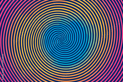 Concentric illusion hypnotic spiral illustration lines closely strokes background vector building forming