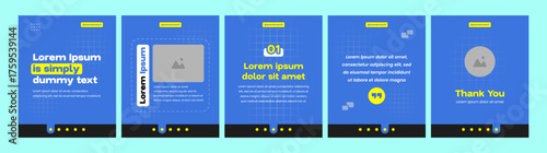 Simple and editable carousel template for social media posts
