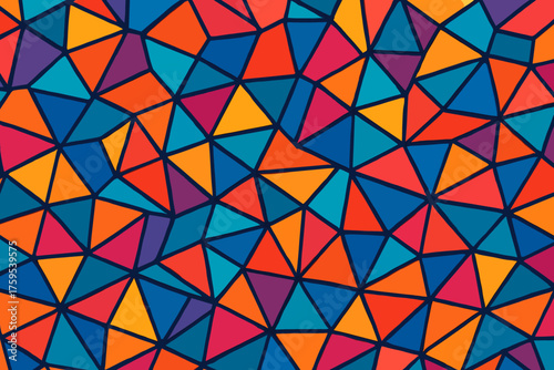 Patterns vector clustered canvas scattered vibrant shattered tones glass illustration across polygons