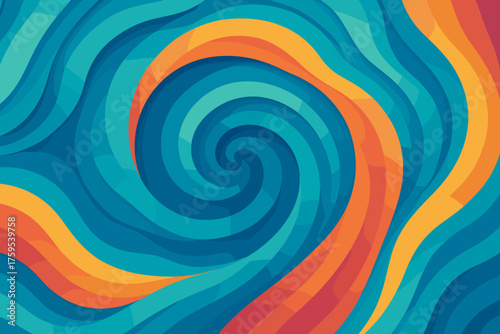 Abstract resembling background organic waves spiral vector wave seamlessly gradients smooth across
