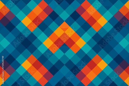 Grid mirrored precision diamond illustration crisp vector geometry pattern emphasizing symmetrical luminous