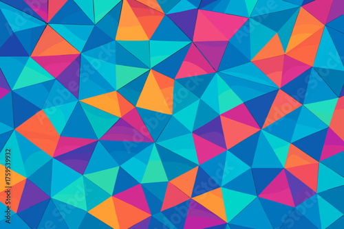 Vector forming surface crystalline across tessellation art shifting triangular illustration interwoven