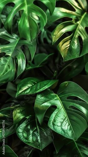 A close-up view of a bunch of green leaves
