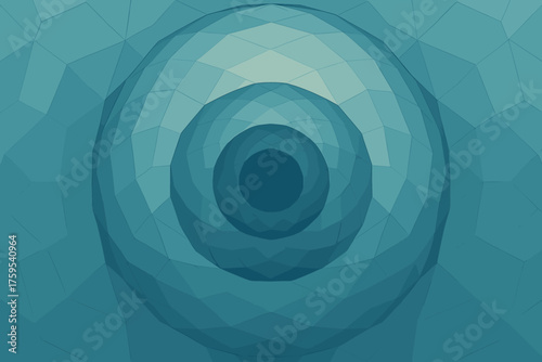 Vector depth nested illusion geospheres geosphere concentric spherical layers illustration abstract polygonal
