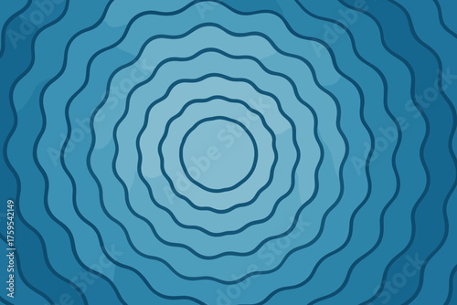 Rippling water wave outward patterns rings concentric circular vector illustration resembling expanding