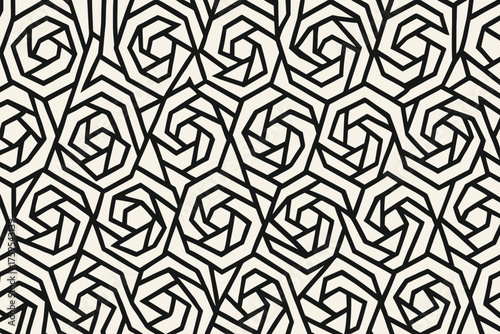 Background pattern filling rotating vector illustration hexagons hexagonal seamless repetition fractal as