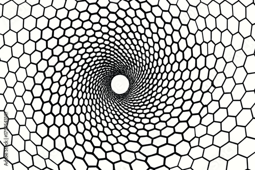 Rotating composition abstract pattern gradually illustration clean vector made hexagonal whirlpool full