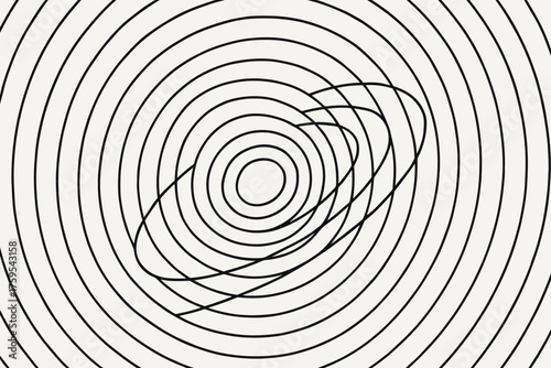 Lines background abstract orbital canvas motion vector illustration concentric forming