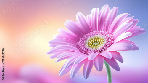Pink flower Gerbera daisy Bloom Petal Close up Nature Soft light Pastel background Spring Garden Floral Blossom Fresh Beauty Delicate Flora