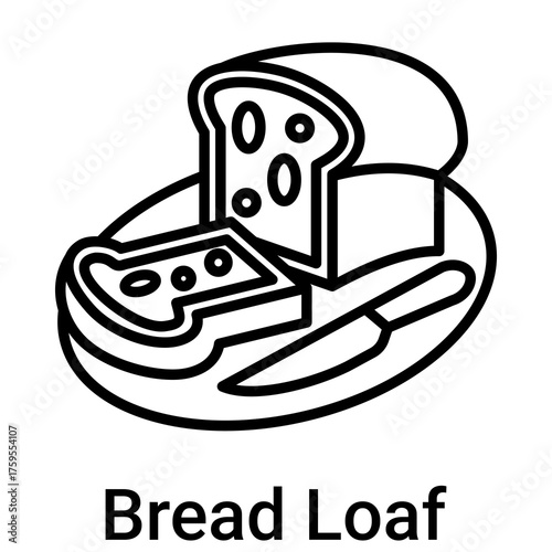 Bread Loaf Icon Vector Illustration