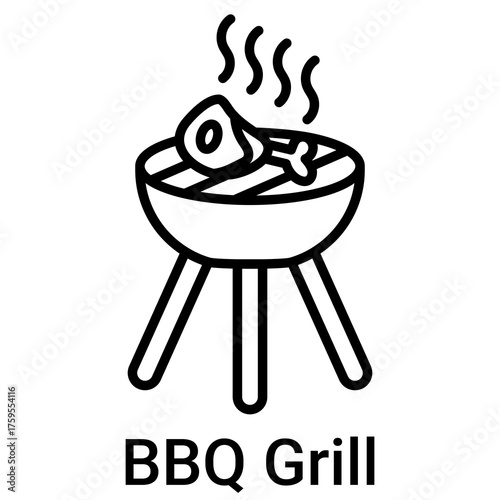 BBQ Grill Icon Vector Illustration