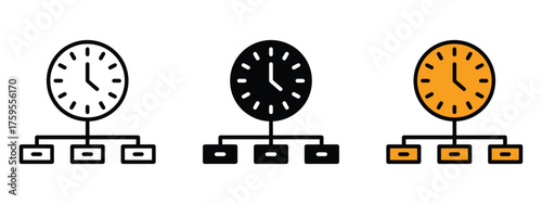 Time management icon vector. business workflow symbol. vector illustration.