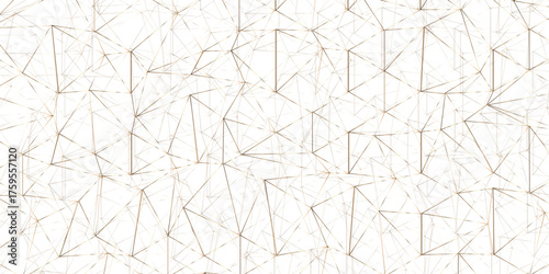 Abstract of simple GOLD line triangle pattern geometric background .white background creative and geometric shape with white luxury pattern .GOLDENand white geometric background with low poly triangle