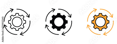 Recovery icon vector. continuous process, workflow, and system optimization symbol. vector illustration.
