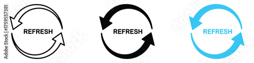 Refresh icon vector. dynamic updates and continuous cycle symbol. vector illustration.