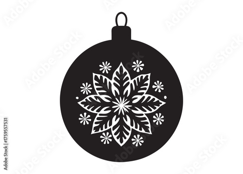 christmas ornament logo silhouette vector, ornament decoration silhouette vector illustration, christmas bauble vector silhouette, christmas ball decorative logo silhouettes vector 