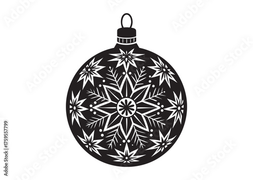 christmas ornament logo silhouette vector, ornament decoration silhouette vector illustration, christmas bauble vector silhouette, christmas ball decorative logo silhouettes vector 