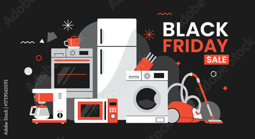 Black Friday Sale on household appliances Retail promotions and shopping event