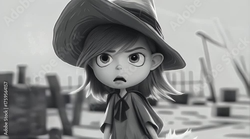 Angry young witch