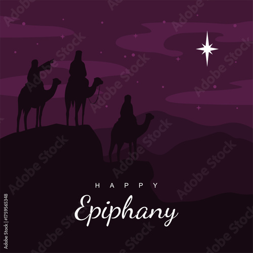 vector happy epiphany background template