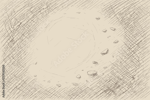Original visible shading illustration trace crosshatched ghost faint marks over vector eraser
