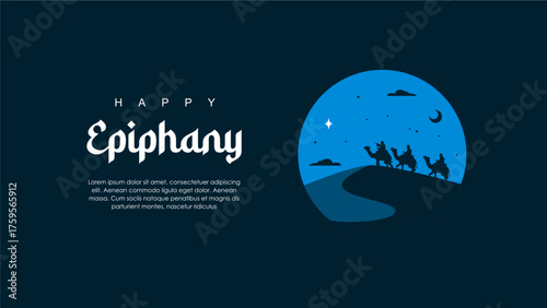 vector happy epiphany background template