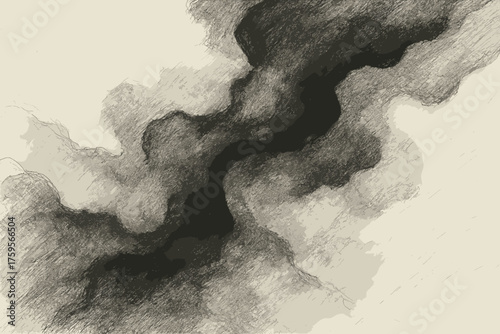 Textured shading dark abstract inkwash across flowing art patches vector ink softly