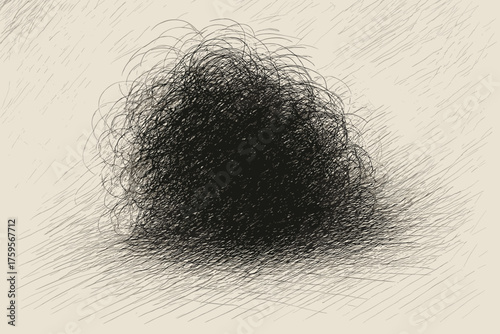 Clustered light strokes penstroke into art abstract vector dense mass scribbles illustration