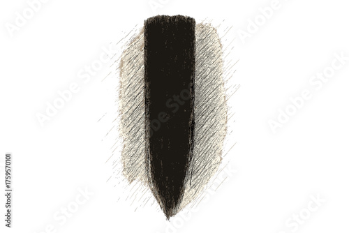 Mimicking illustration expressive art vector faded sides thick marker rough markerstroke vertical