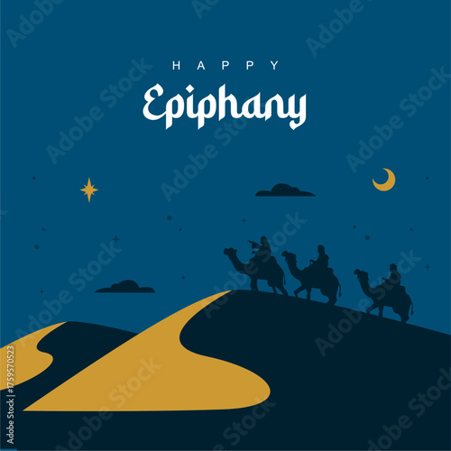 vector happy epiphany background template