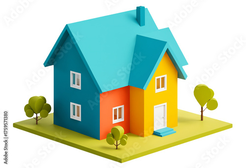 an isometric 3d view of a m...