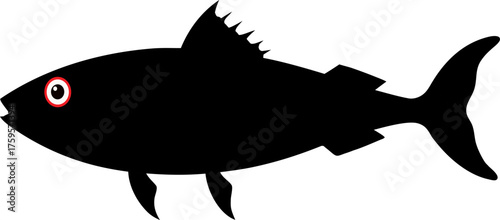 Essential Graphic Asset: Get this high-quality fish silhouette for your commercial projects. Easily resize without loss of quality (scalable). Start your design project today.