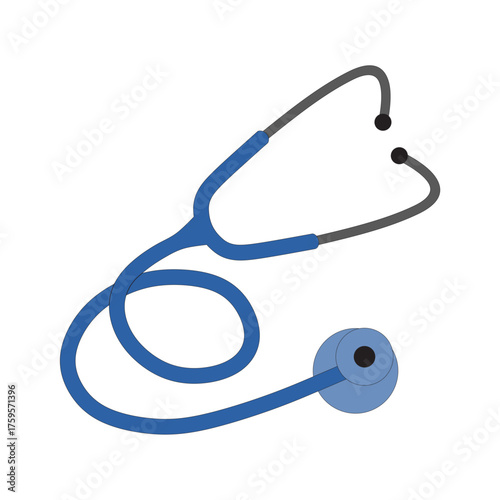 Stethoscope in a flat design vector illustration